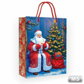 Бумажные подарочные пакеты "Дед Мороз c письмом" 5.0001466