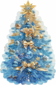 Плакат фигурный "Новогодняя ёлка" 5.0001616 Плакат фигурный "Новогодняя ёлка" 5.0001616