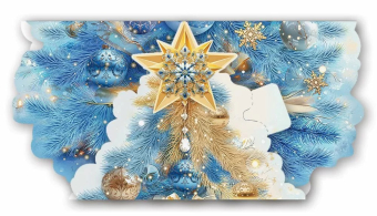 Плакат фигурный "Новогодняя ёлка" 5.0001616 Плакат фигурный "Новогодняя ёлка" 5.0001616