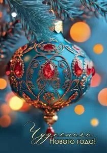 Мини-открытка/Бирка для подарка "Чудесного Нового Года" 5.0001645