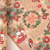 Новогодняя подарочная бумага "Стихи" Ч45072