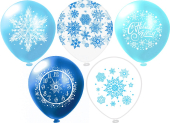 Новогодние воздушные шары "Снежинки" Ч48646 Новогодние воздушные шары "Снежинки" Ч48646