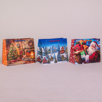 Набор подарочных пакетов к Новому Году "Ассорти. Матовый микс" Ч55076