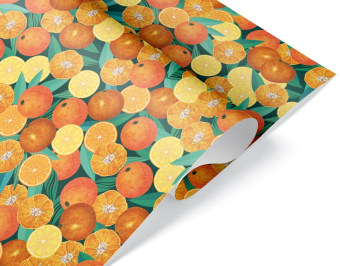 Упаковочная бумага в рулоне "Мандаринки" 2050946/1