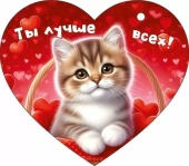 Открытка-сердечко "Ты лучше всех" 72.859