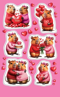 Наклейка "Капибары в свитерах" 0-11-14146