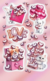 Наклейка "Зверушки с сердцами" 0-11-14163