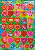 Наклейки с глиттером "Сердечки" НБСЕ-027 Наклейки с глиттером "Сердечки" НБСЕ-027
