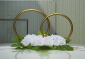 Кольца с цветами на крышу (Белый-Белый) Кл07-01-0303 Кольца с цветами на крышу (Белый-Белый) Кл07-01-0303