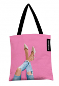 Сумка-шоппер "Сногшибательна" 35х42см (хлопок 240г/м) цвет розовый 0432.088 Сумка-шоппер "Сногшибательна" 35х42см (хлопок 240г/м) цвет розовый 0432.088
