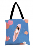 Сумка-шоппер "Девушка в море" 35х42см (хлопок 240г/м) 0432.093 Сумка-шоппер "Девушка в море" 35х42см (хлопок 240г/м) 0432.093