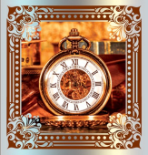 Мини-открытка двойная "Часы" М-10539 Мини-открытка двойная "Часы" М-10539