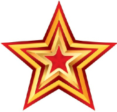 Фигурка вырубная "Патриотическая звёздочка" М-15097 Фигурка вырубная "Патриотическая звёздочка" М-15097