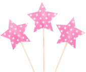 Топпер (пика) "Звёзды. Белые звёзды. Розовый" 6245498 Топпер (пика) "Звёзды. Белые звёзды. Розовый" 6245498